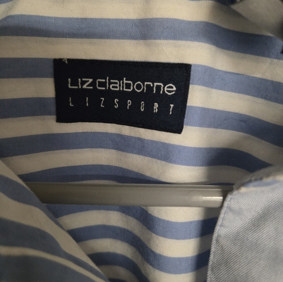 Liz Claiborne Liz Sport Women's Long Sleeve Button Up Top Size Medium - Picture 4 of 5